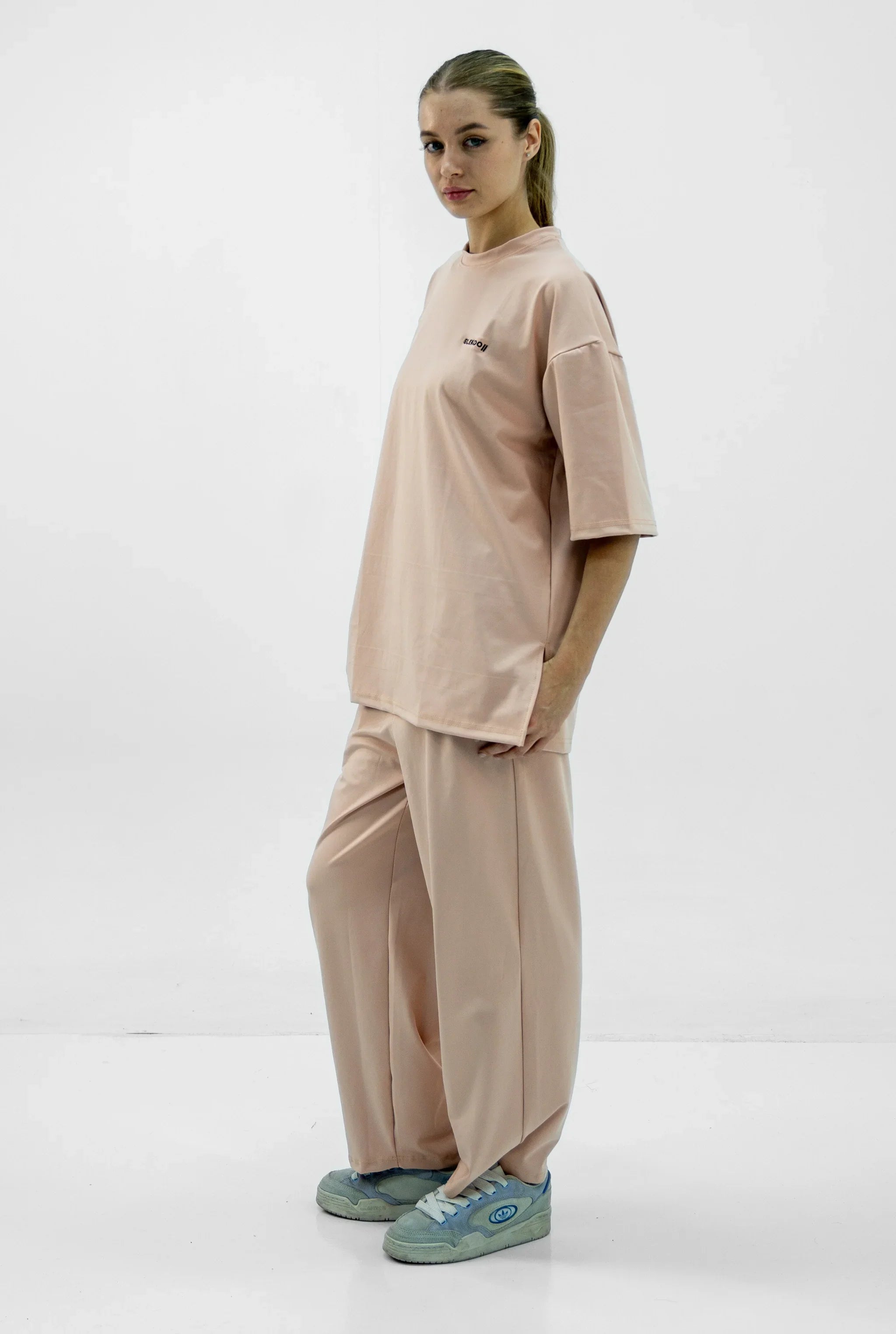 Beige Sweatpants Sweatpants And T Shirt Outfit Feancey Women