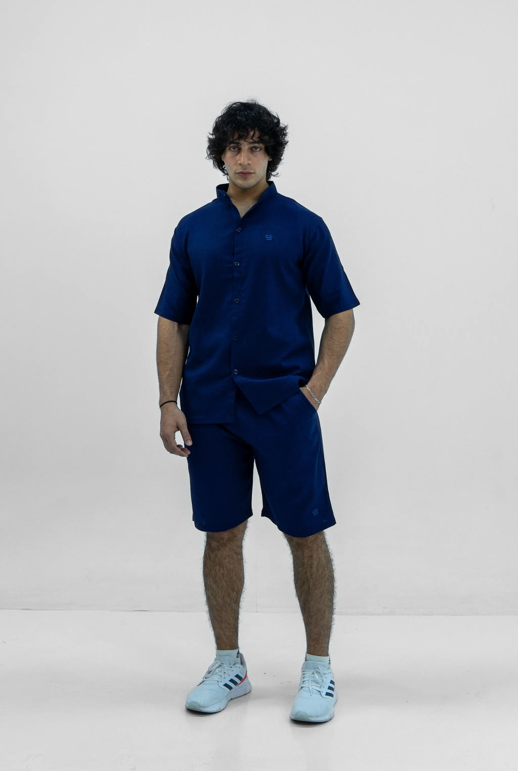 Men S25 Linen Shirt & Shorts Set