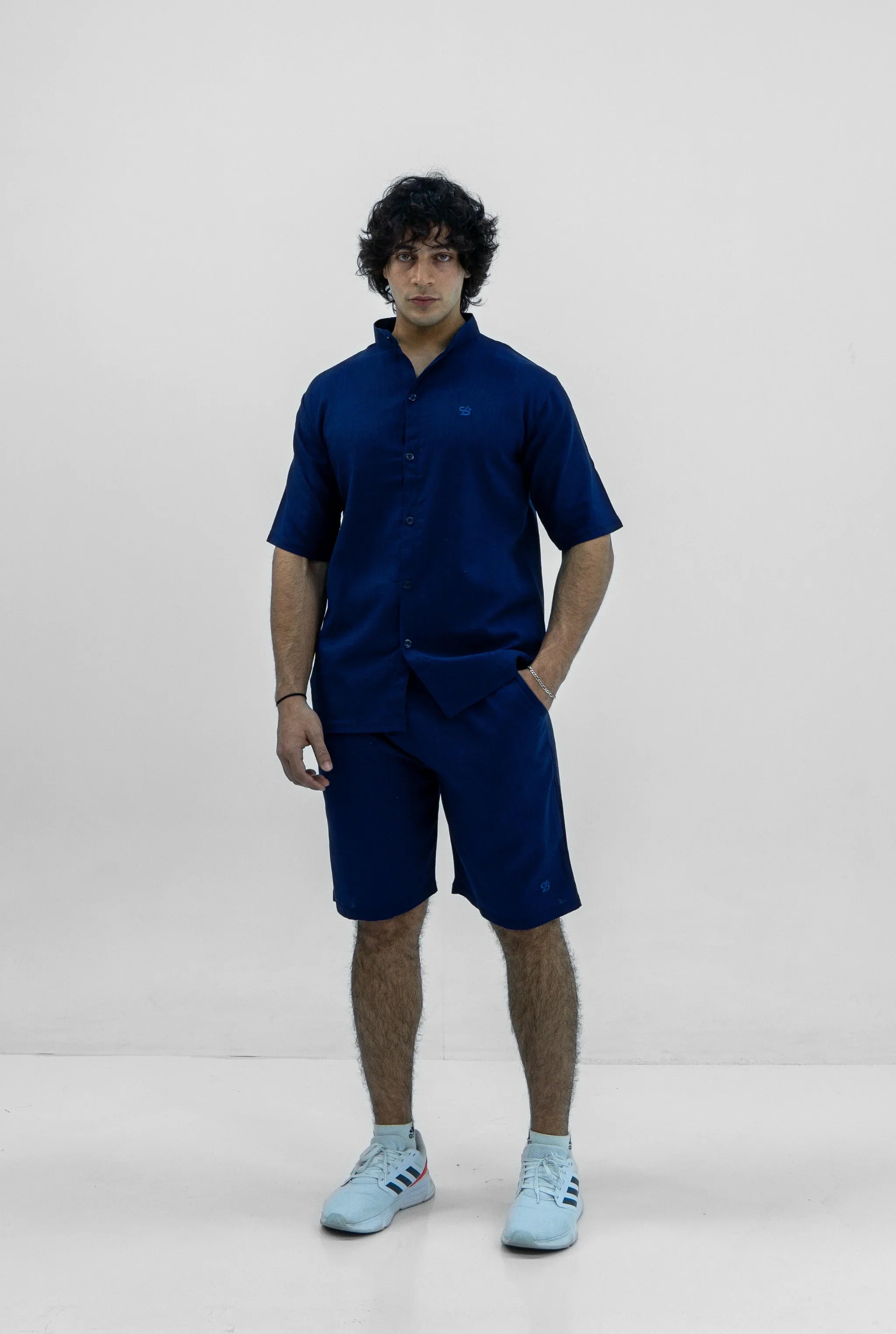 Men S25 Linen Shirt & Shorts Set