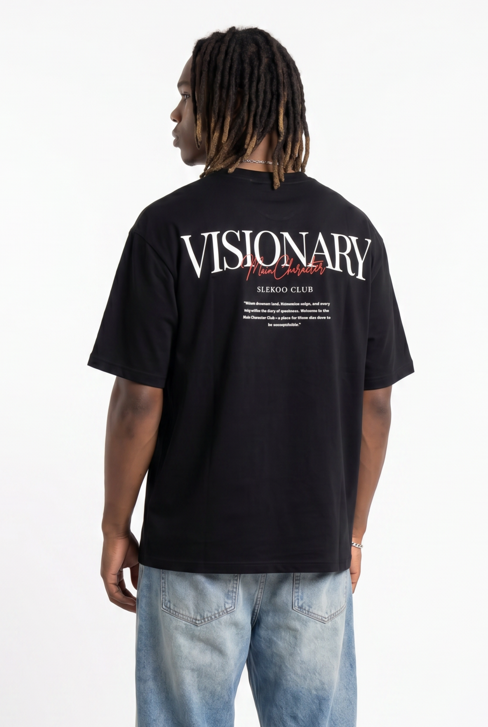 Visionary Black Unisex Oversize T-Shirt