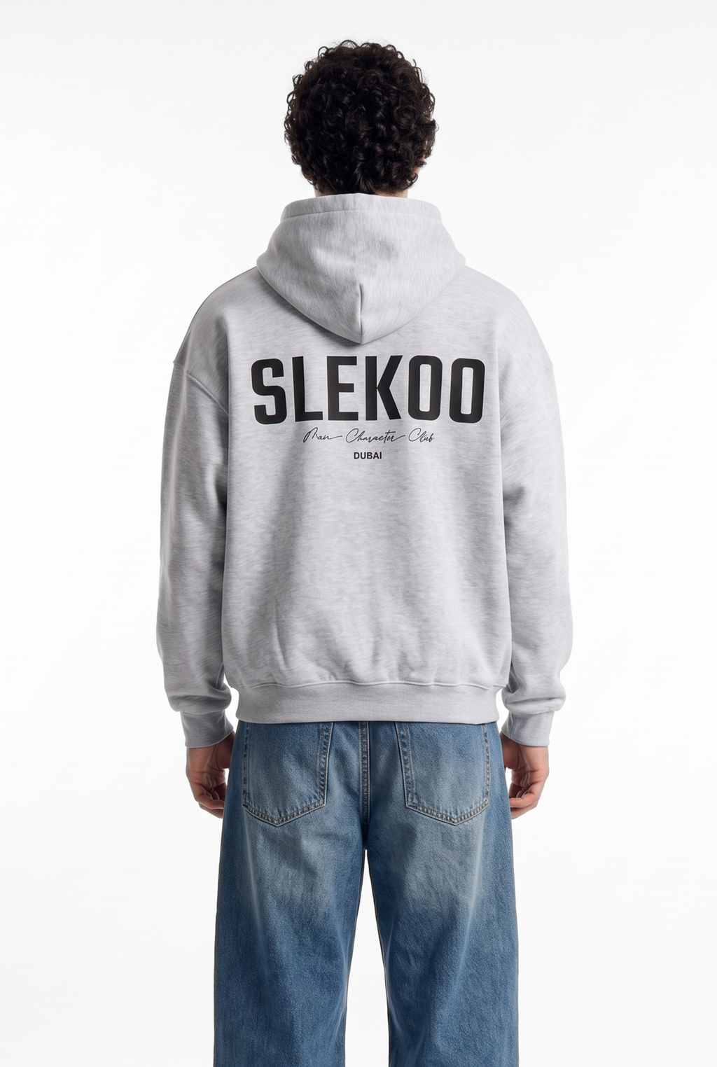 Unisex Mesh Grey Oversize Slekoo Hoodie