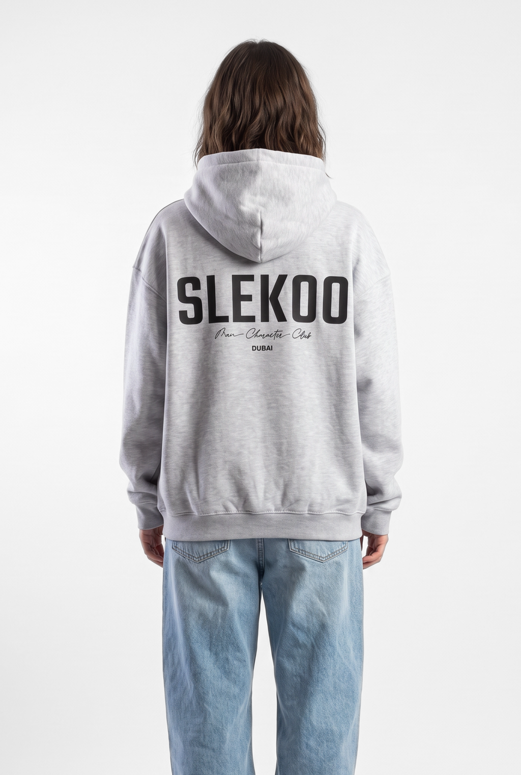 Unisex Mesh Grey Oversize Slekoo Hoodie