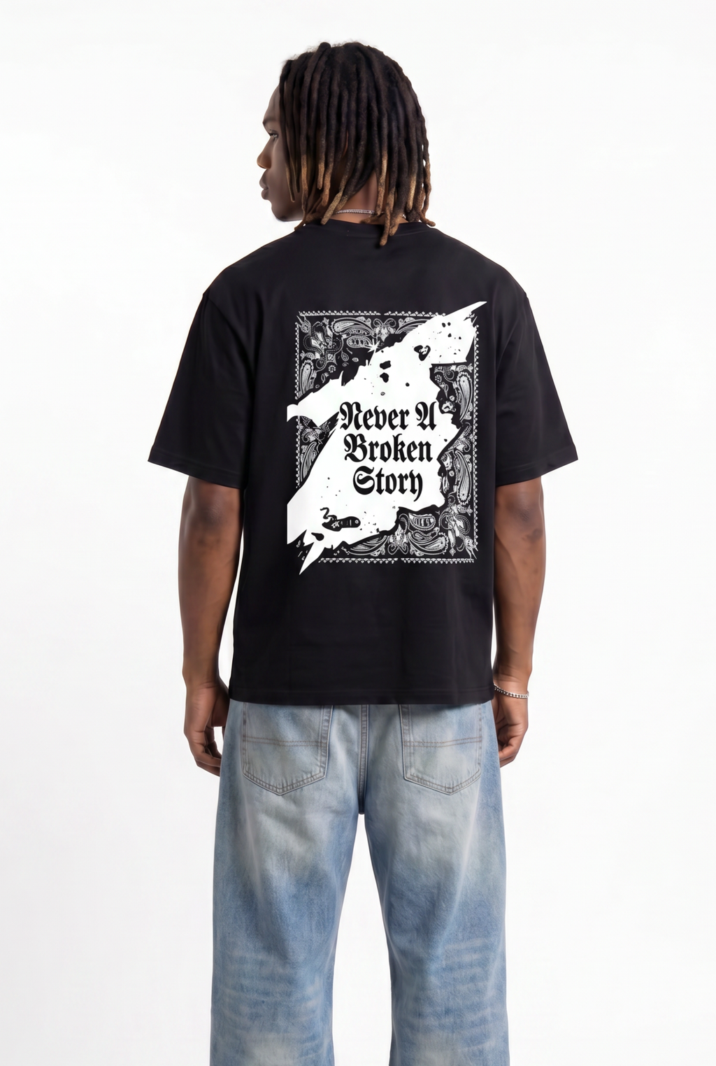 Never Broken Black Unisex Oversize T-Shirt