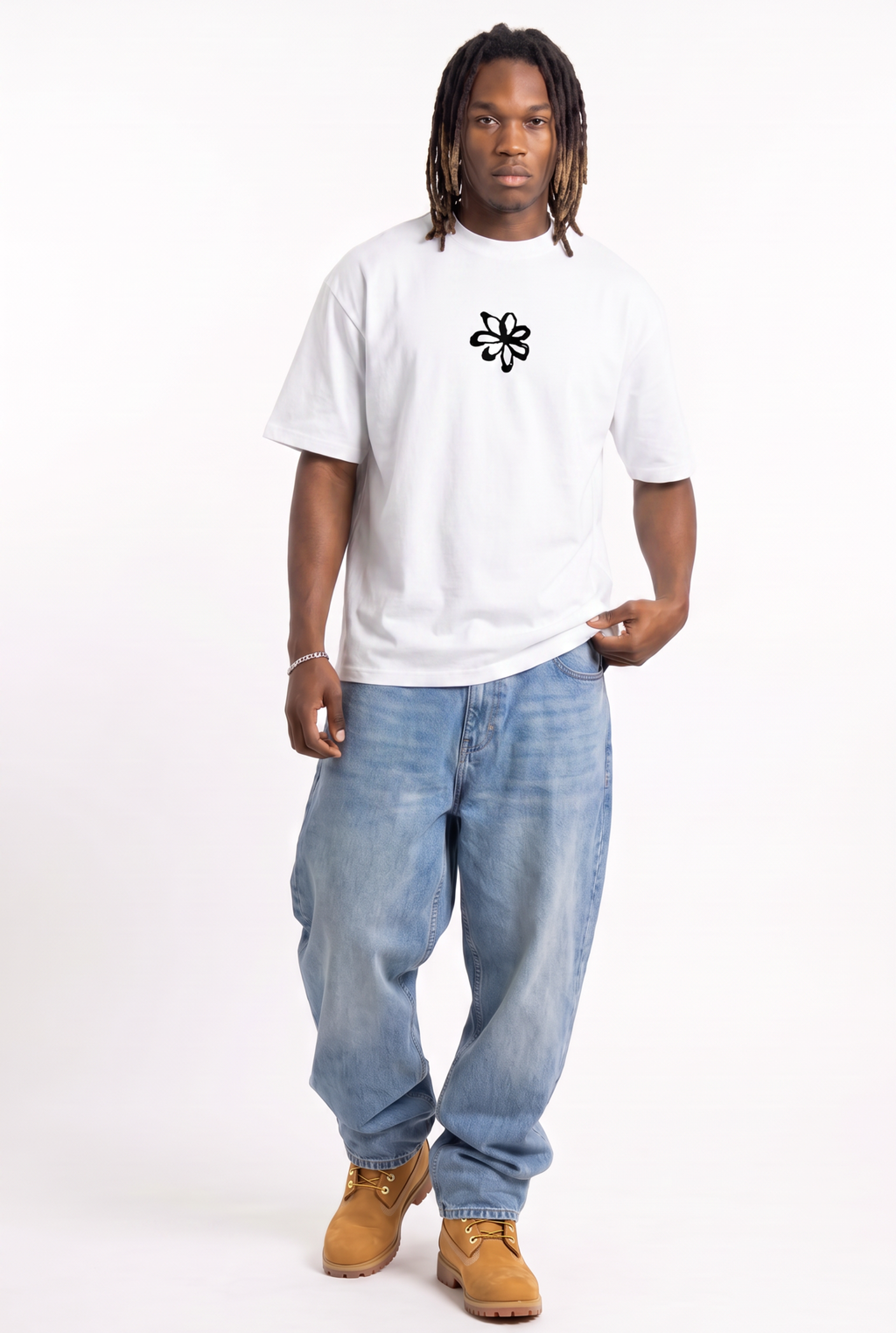 Beyond Art White Unisex Oversize T-Shirt