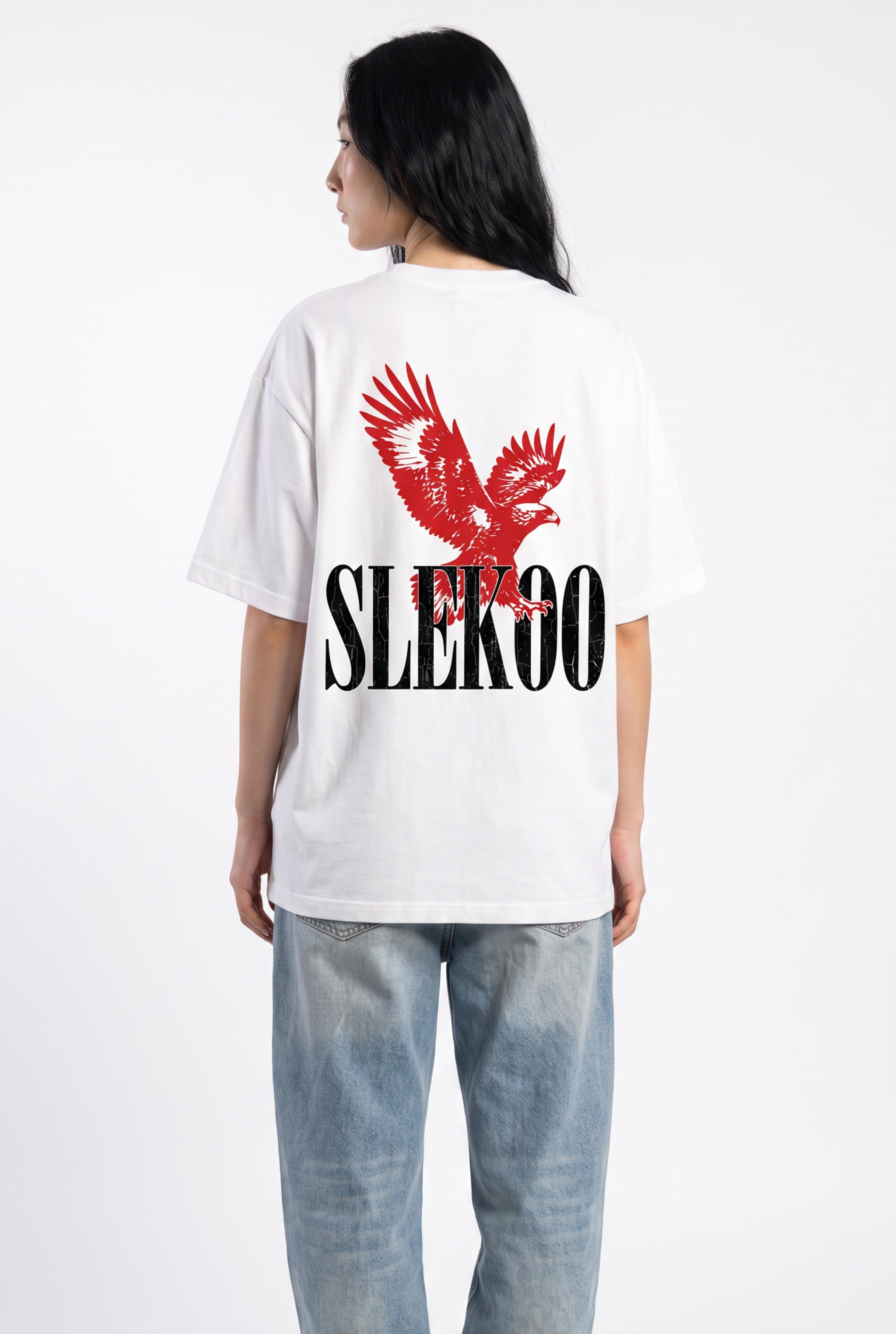 Eagle White Unisex Oversize T-Shirt