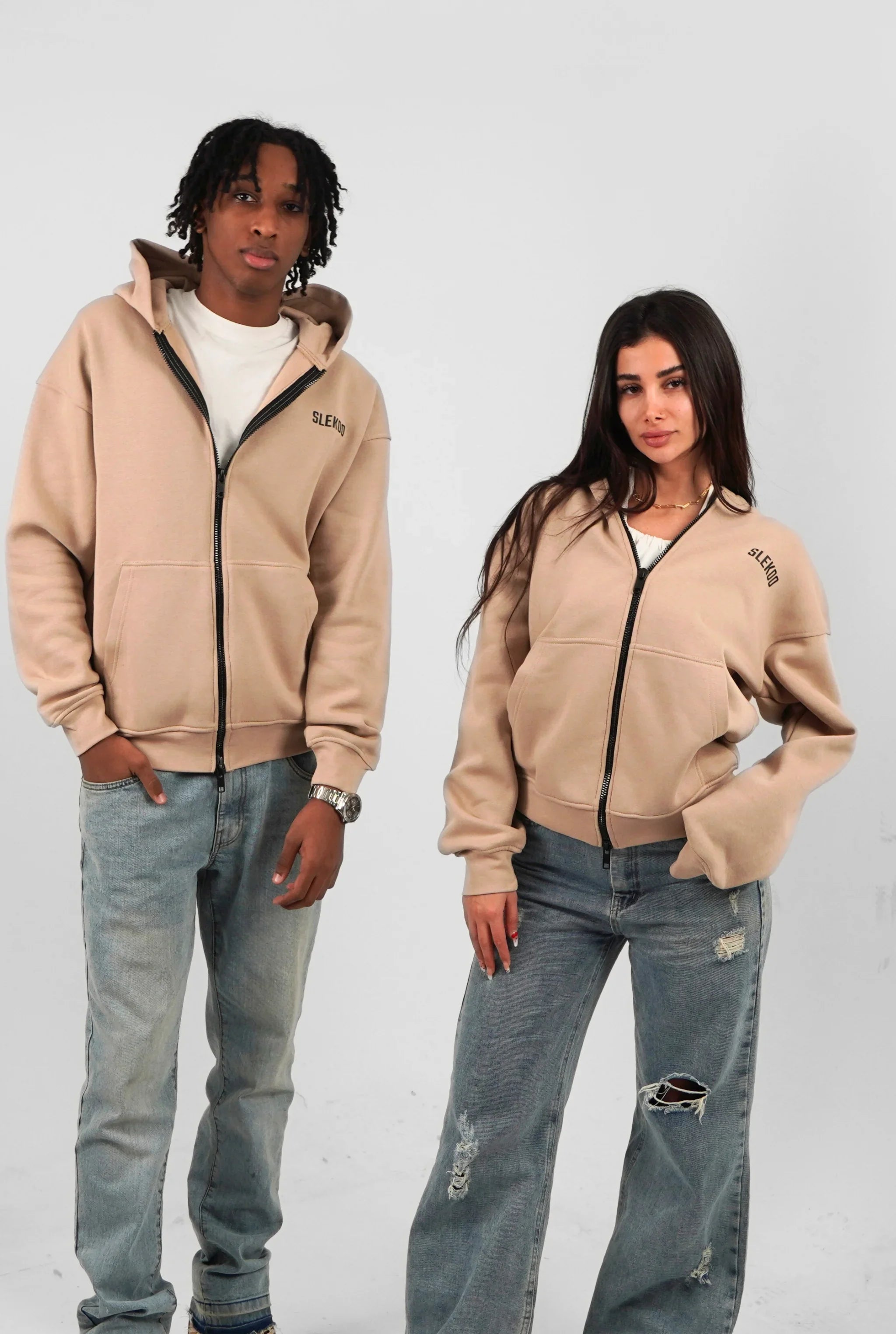 Unisex Signature Oversize Zipper Hoodie