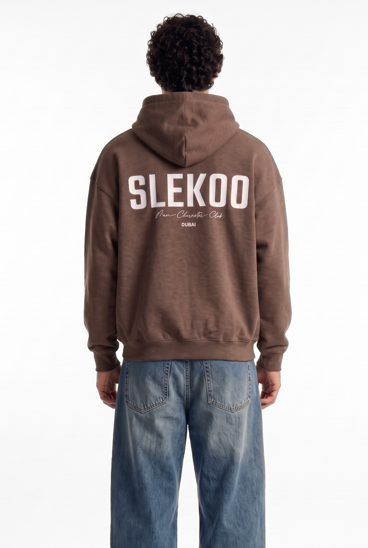 Unisex Brown Oversize 2 Way Zipper Hoodie