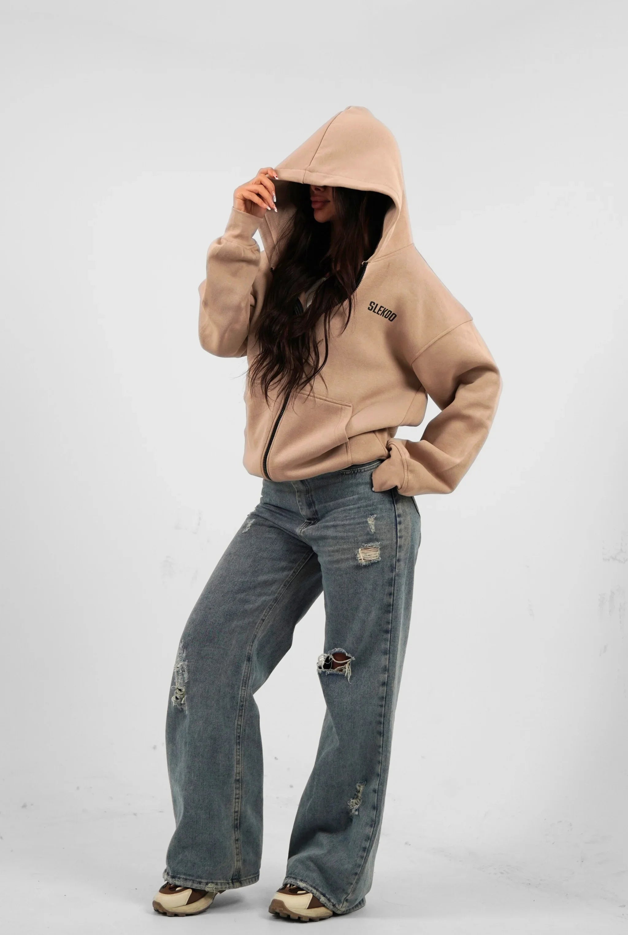 Unisex Signature Oversize Zipper Hoodie