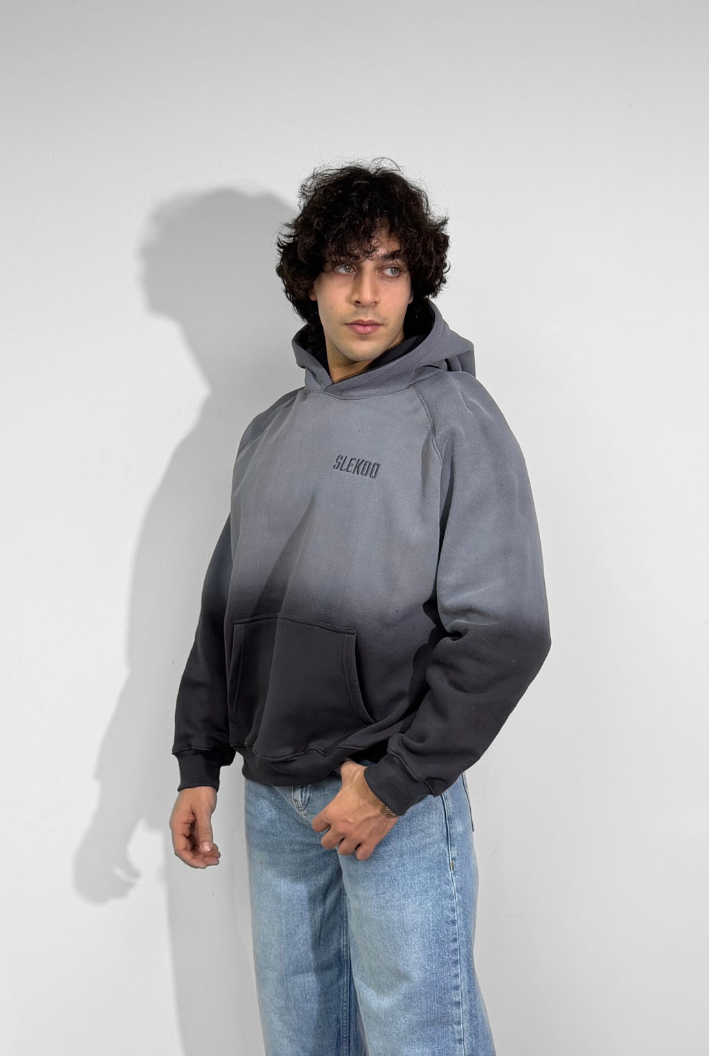 Unisex Faded Washed Oversize Hoodie Dark Gray Edition