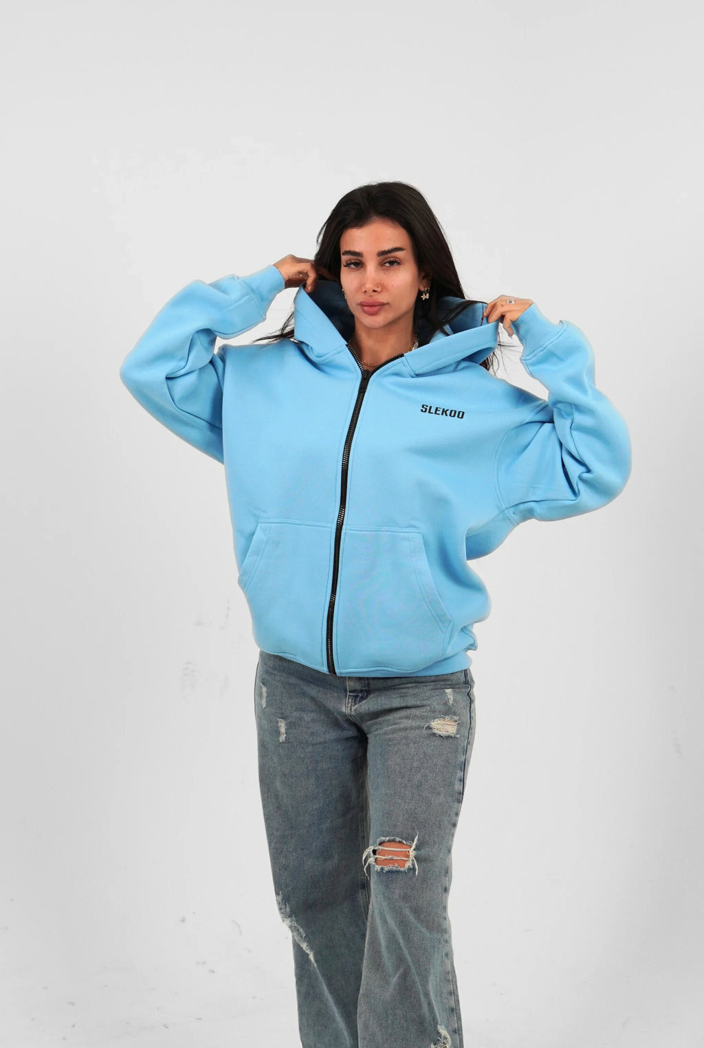 Unisex Signature Oversize Zipper Hoodie