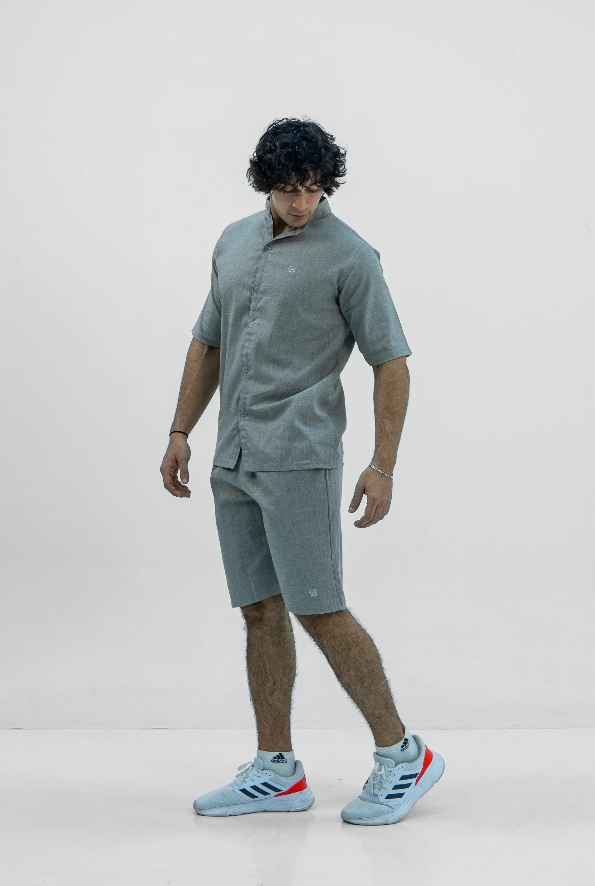 Men S25 Linen Shirt & Shorts Set