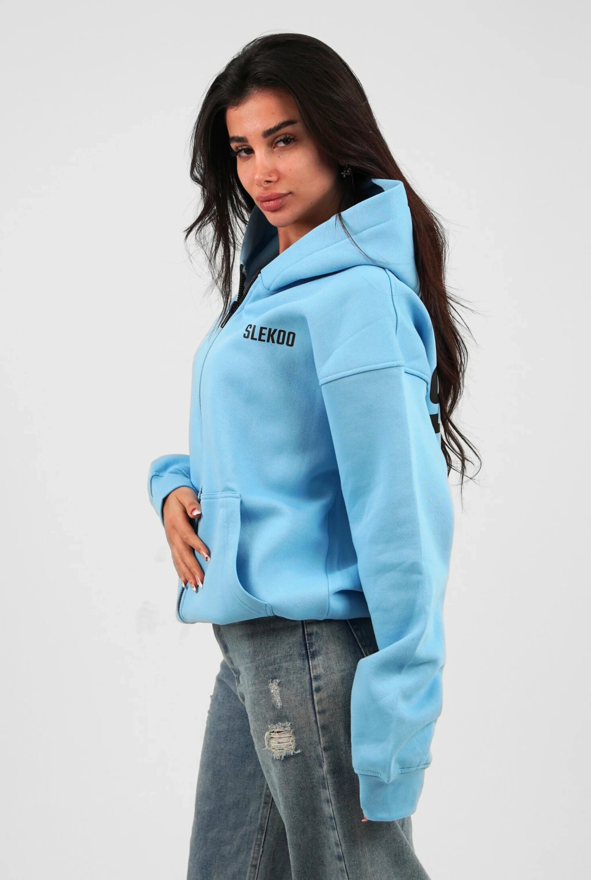 Unisex Signature Oversize Zipper Hoodie