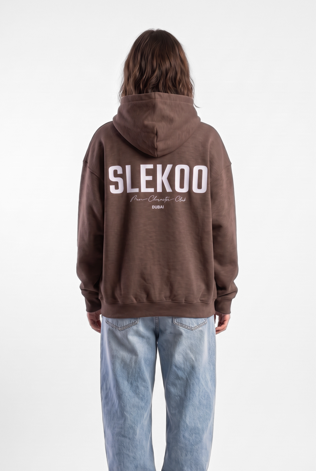 Unisex Brown Oversize 2 Way Zipper Hoodie