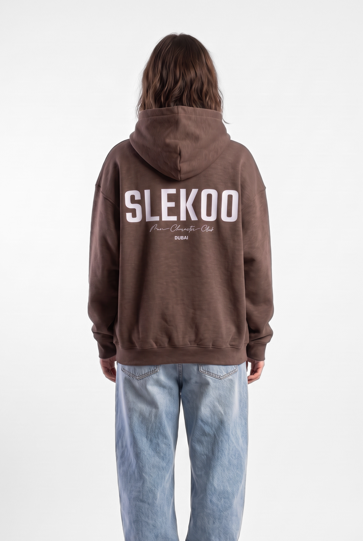 Unisex Brown Oversize 2 Way Zipper Hoodie