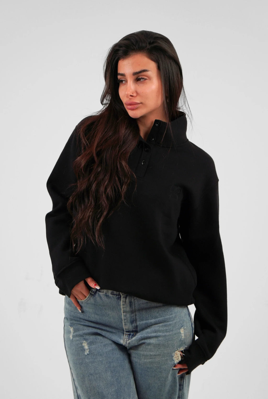 Unisex Signature Oversize High Neck Sweater