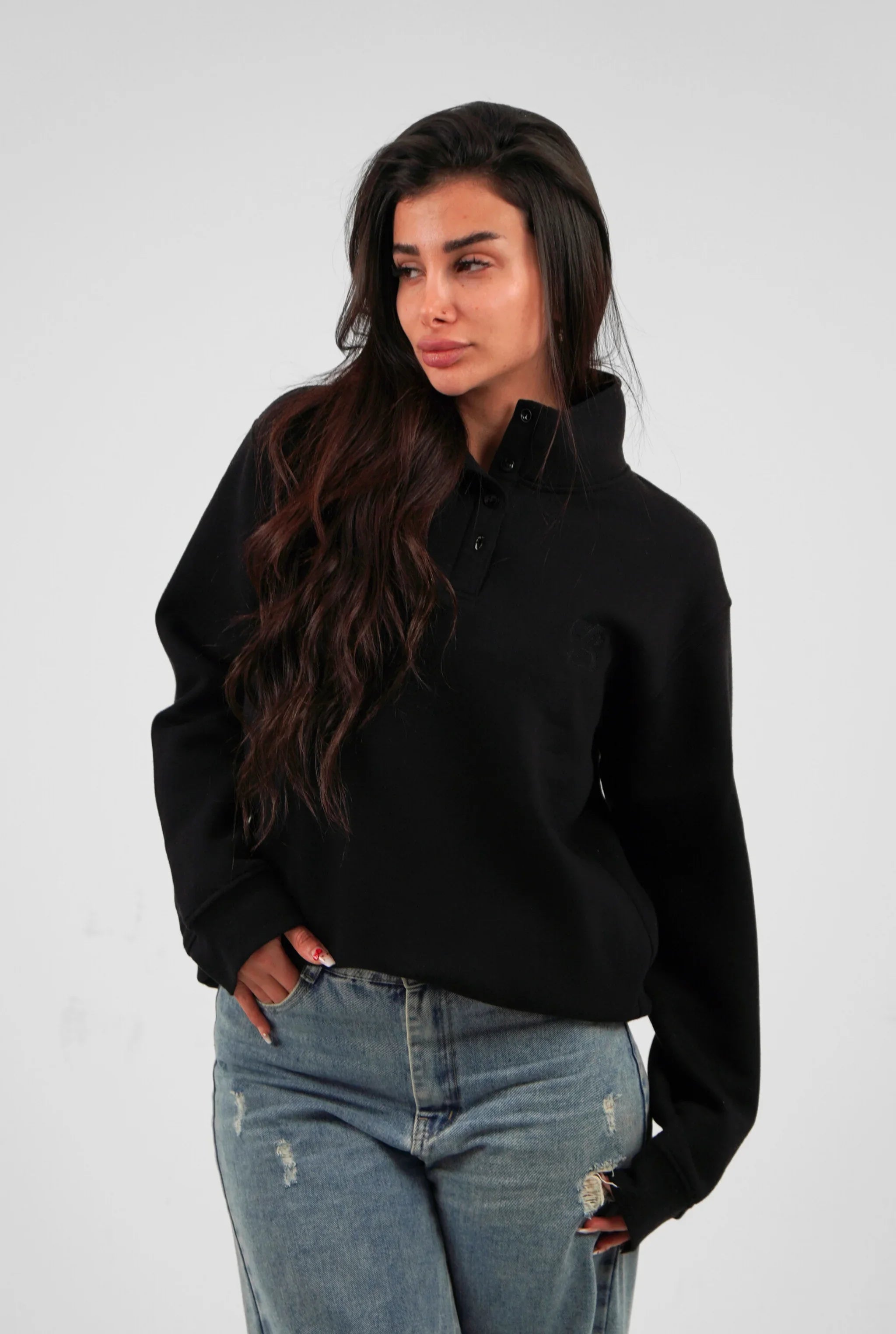 Unisex Signature Oversize High Neck Sweater
