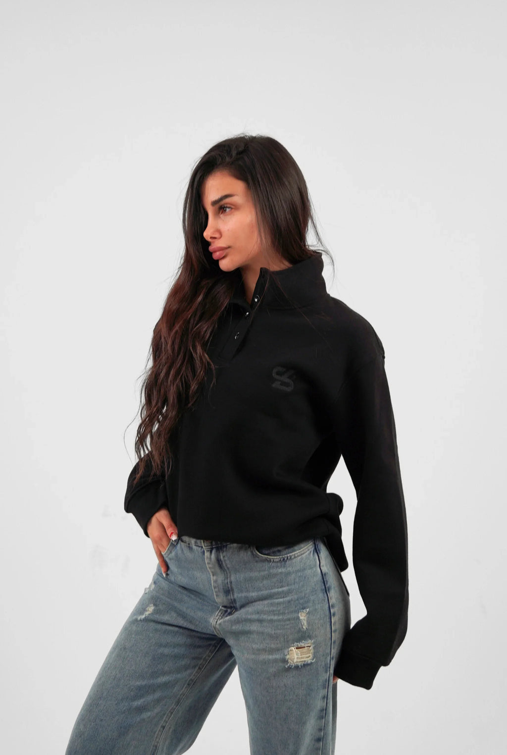 Unisex Signature Oversize High Neck Sweater