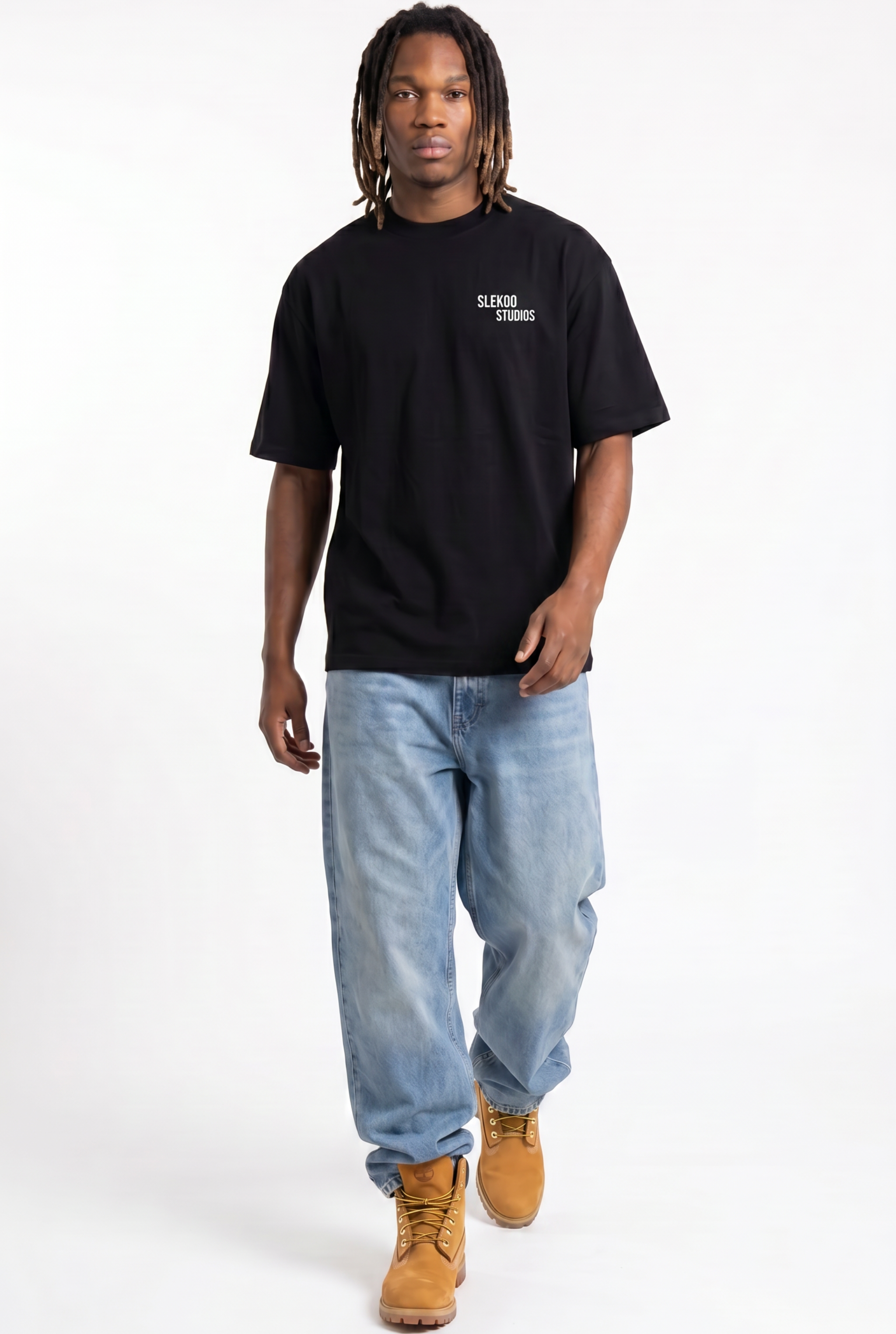 Slekoo Studios 00 Black Unisex Oversize T-Shirt