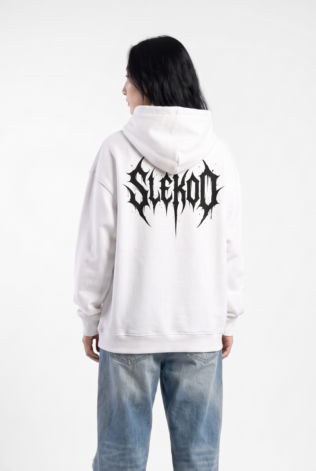 Metallic White Unisex Oversize Hoodie