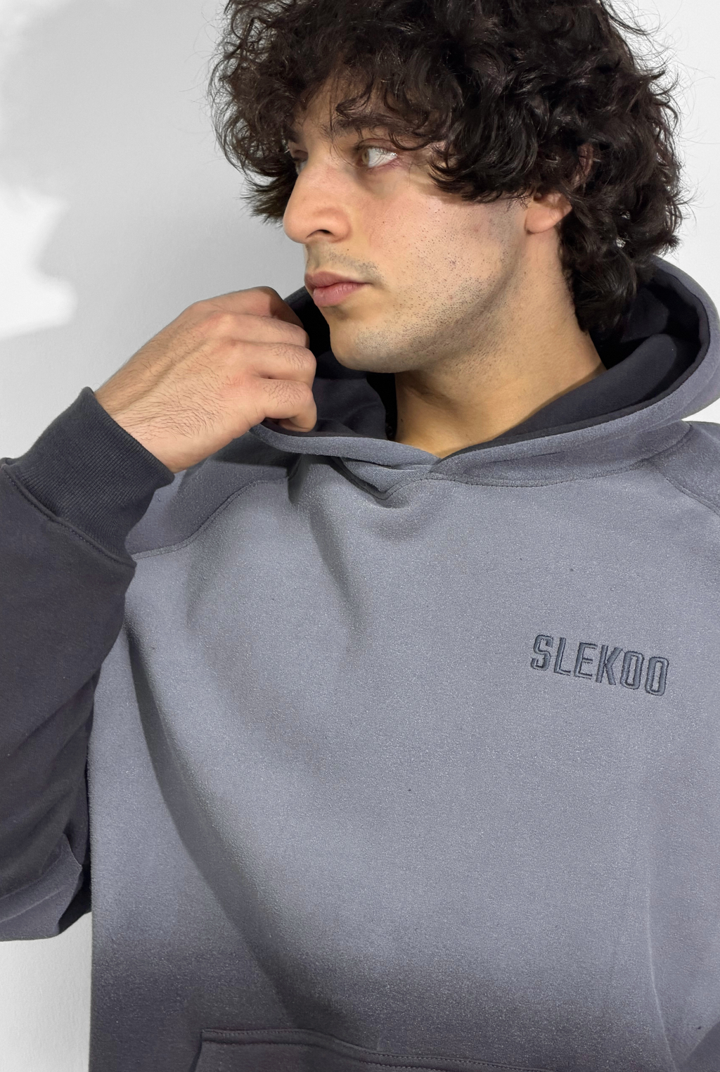 Unisex Faded Washed Oversize Hoodie Dark Gray Edition