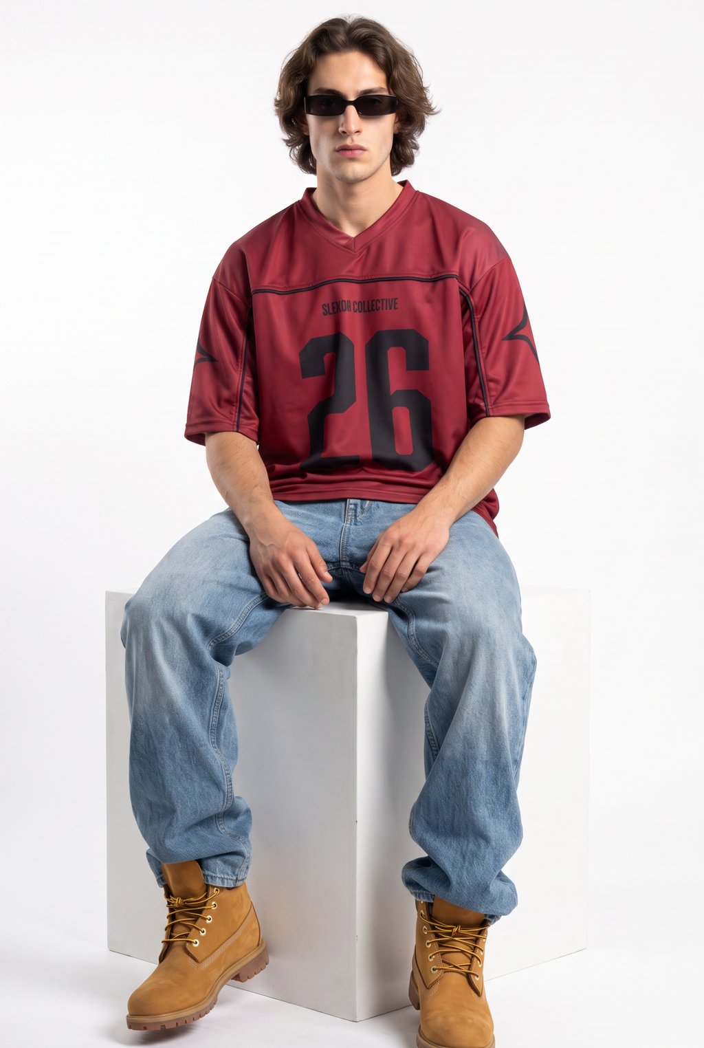 Collective 26 Deep Maroon Oversize Jersey
