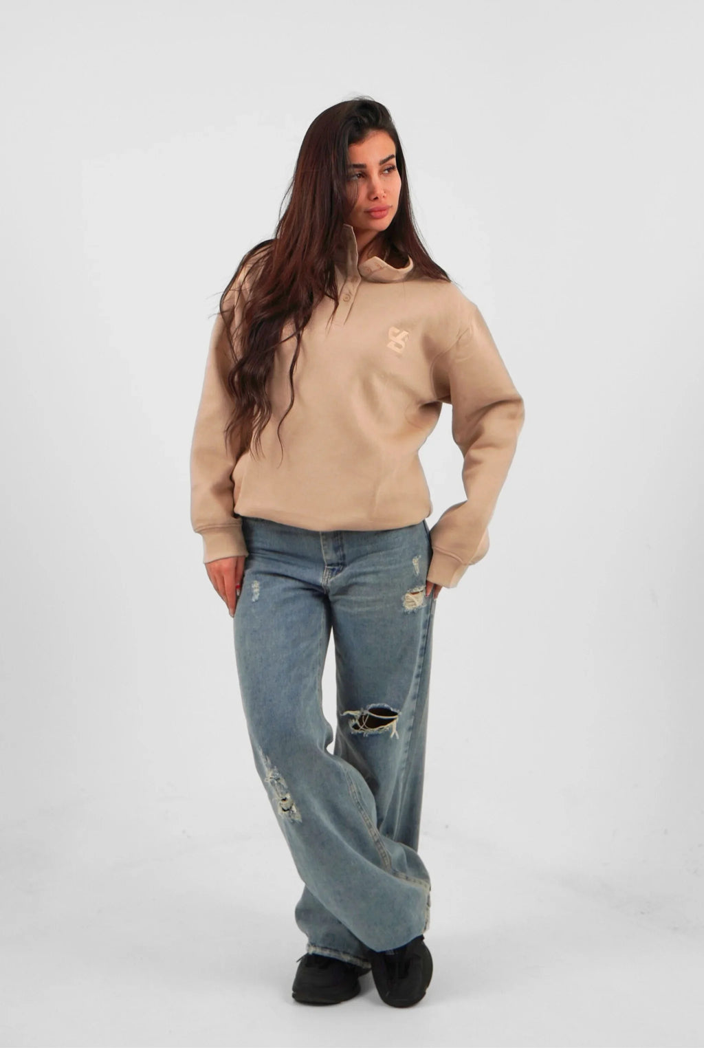 Unisex Signature Oversize High Neck Sweater