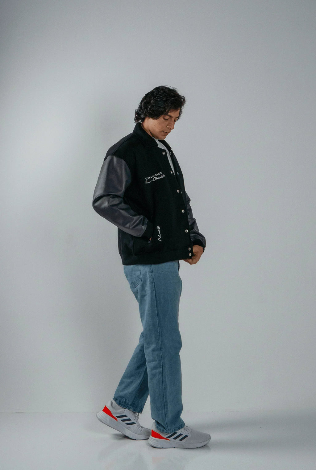 Unisex Slekoo Black Varsity Jacket