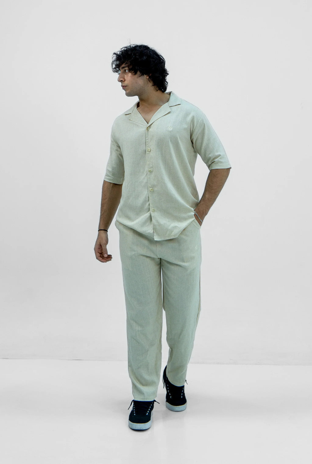Men S25 Linen Shirt & Pants Set