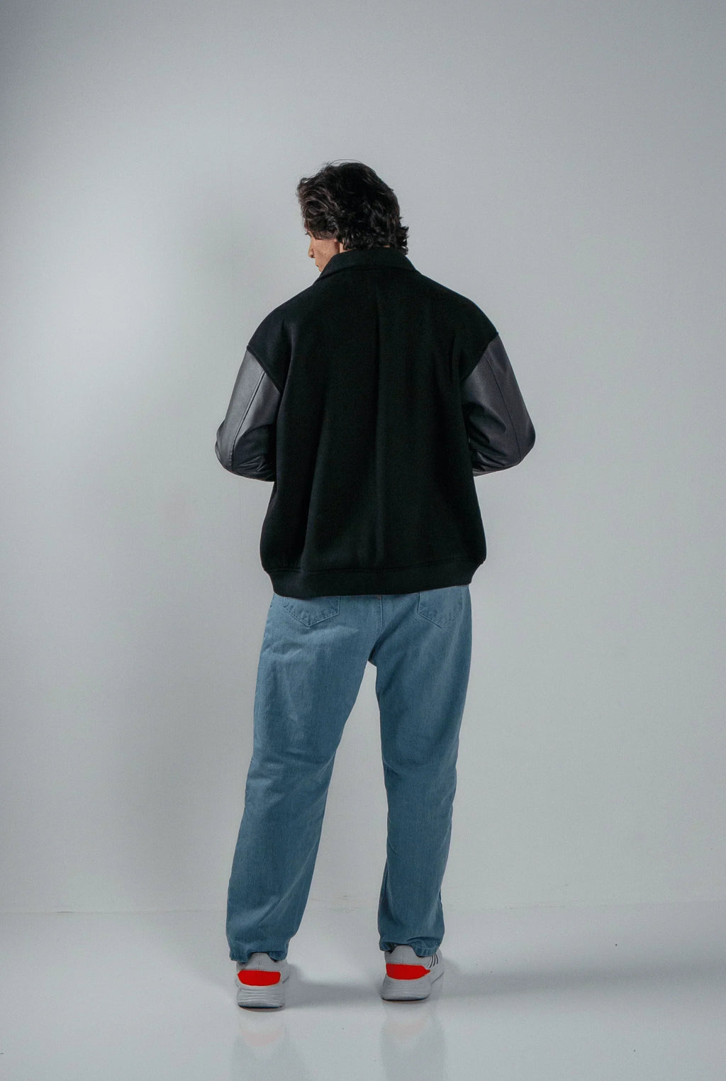 Unisex Slekoo Black Varsity Jacket