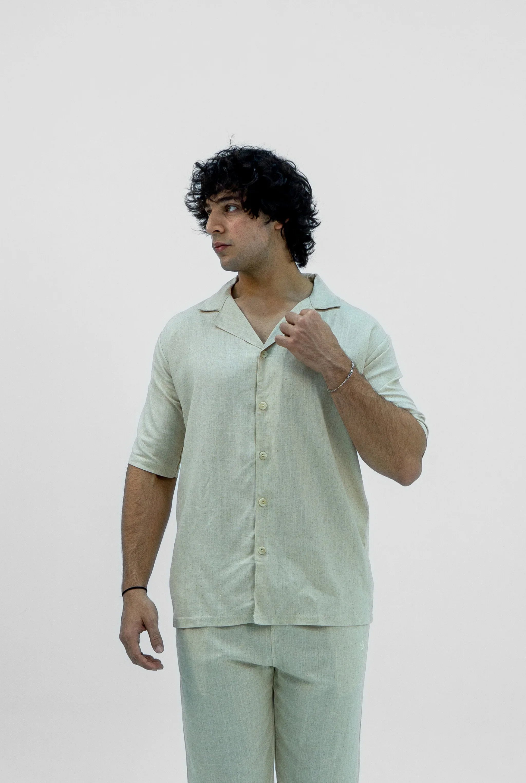 Men S25 Linen Shirt & Pants Set