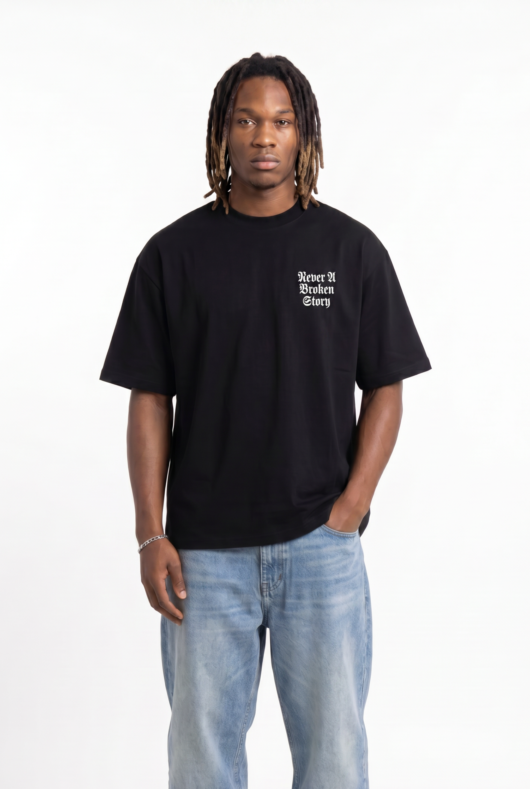 Never Broken Black Unisex Oversize T-Shirt
