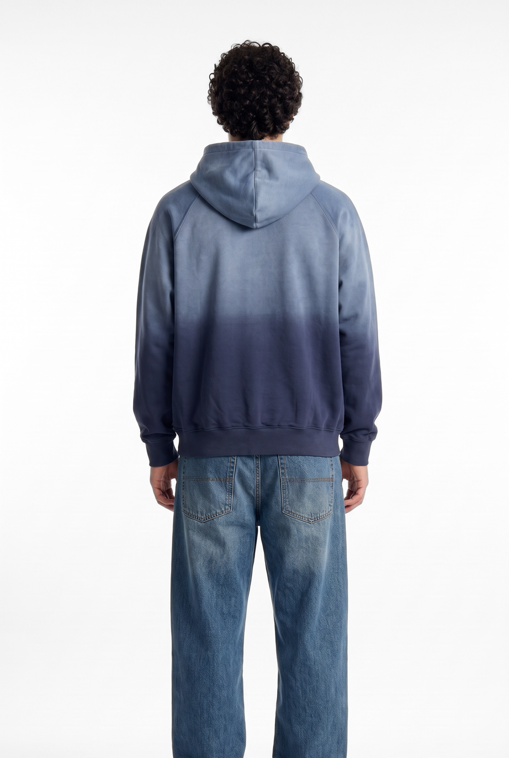 Unisex Faded Washed Oversize Hoodie Dark Navy Blue Edition