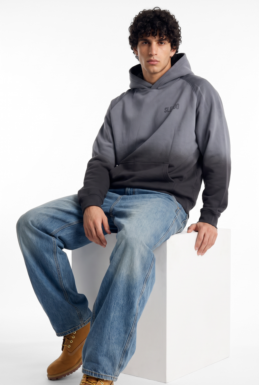 Unisex Faded Washed Oversize Hoodie Dark Gray Edition