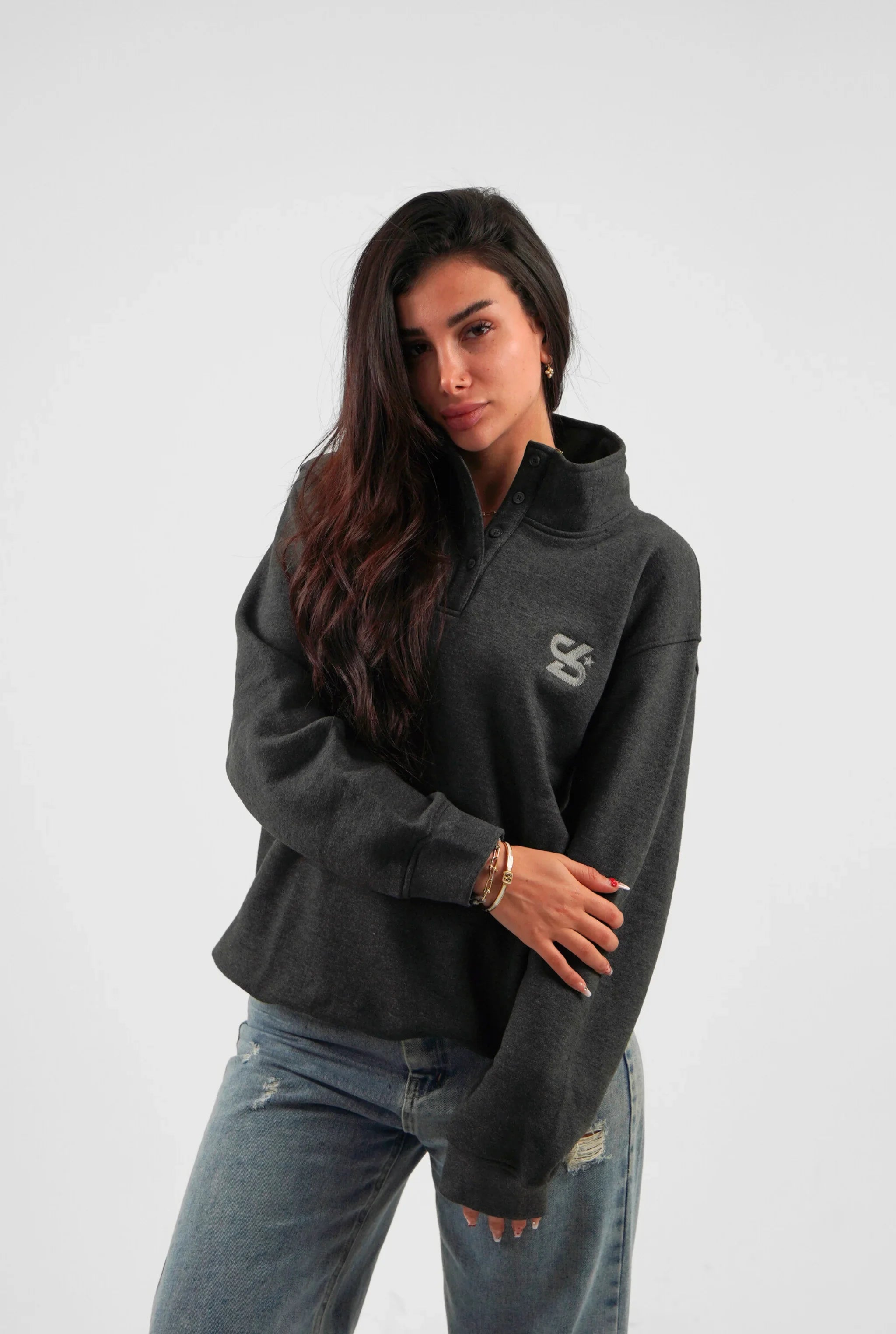 Unisex Signature Oversize High Neck Sweater