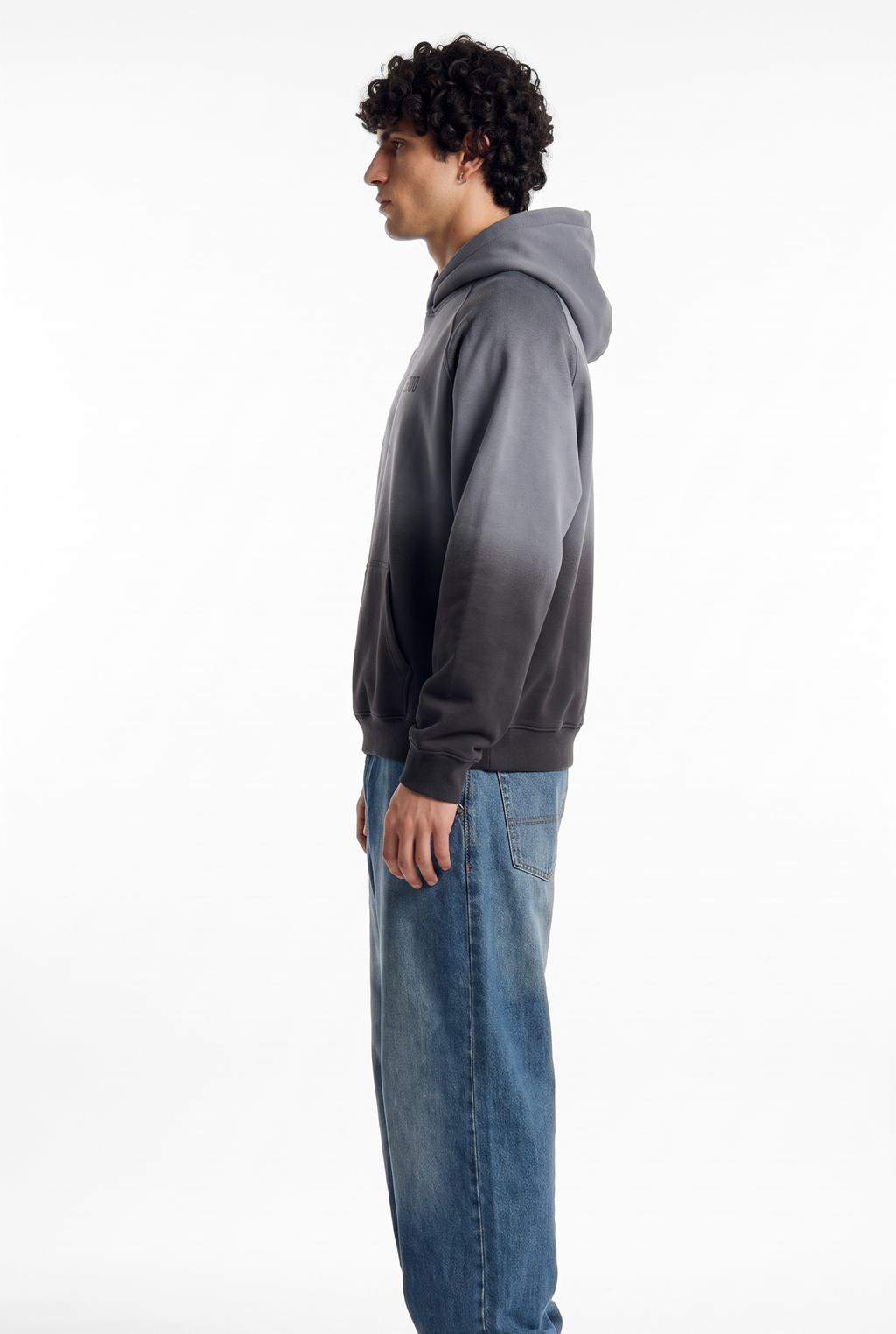 Unisex Faded Washed Oversize Hoodie Dark Gray Edition
