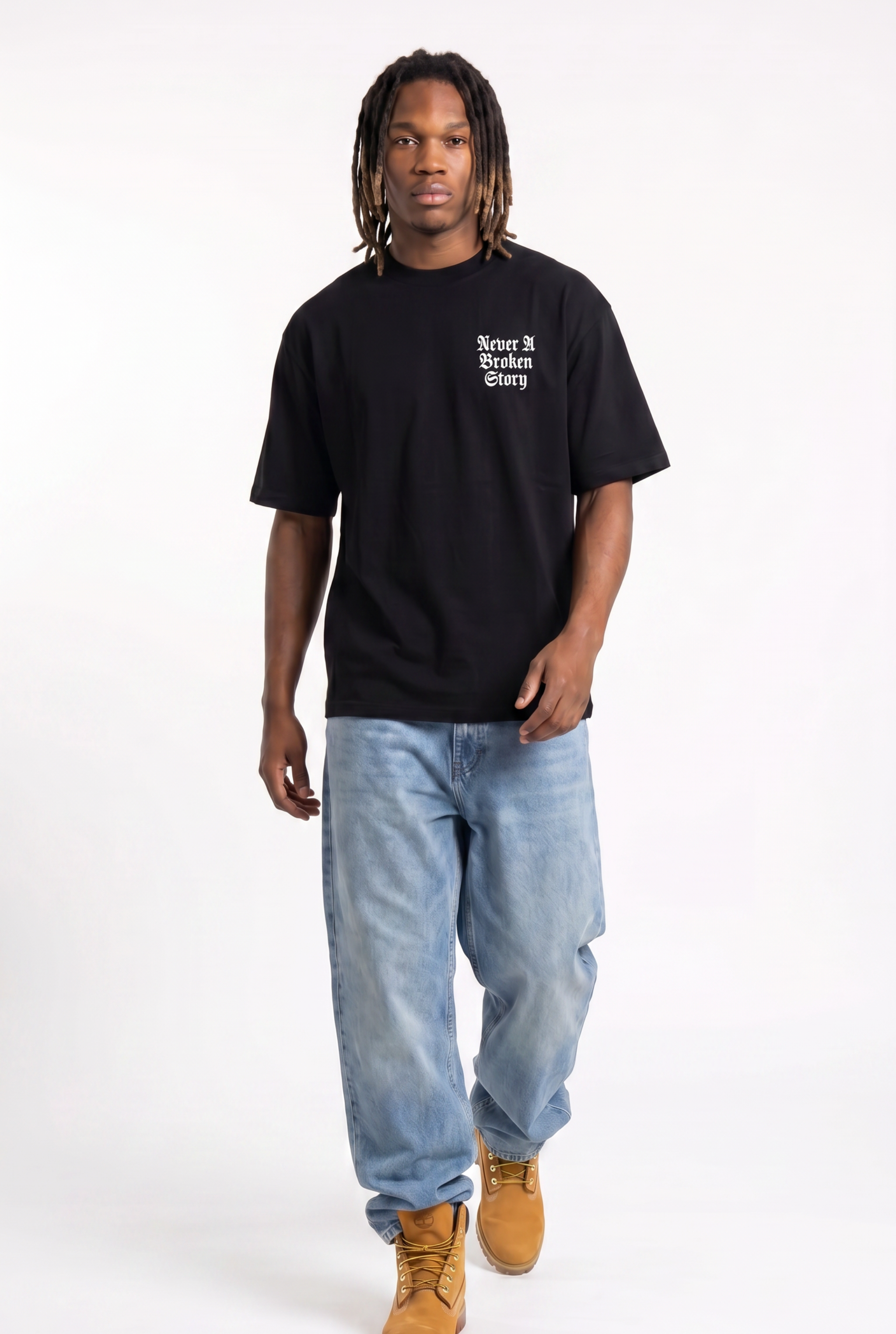 Never Broken Black Unisex Oversize T-Shirt