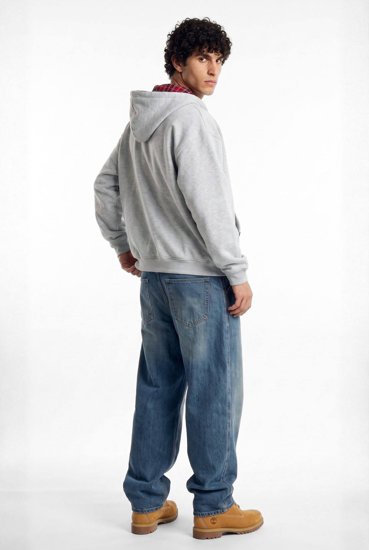 Unisex Reversible Oversize Zipper Hoodie Mesh Grey Edition