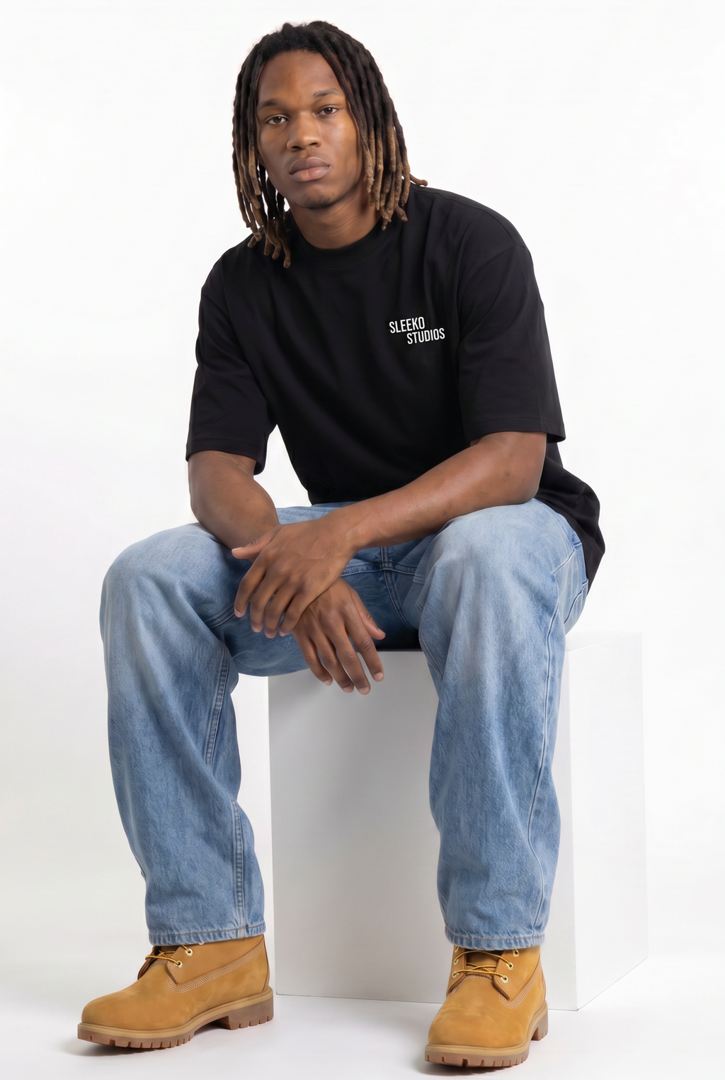 Slekoo Studios 00 Black Unisex Oversize T-Shirt