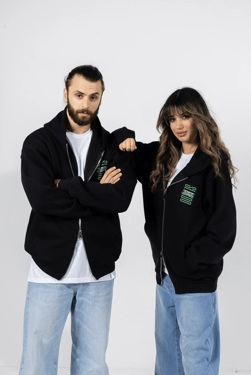 Unisex Achievers Oversize Zipper Hoodie