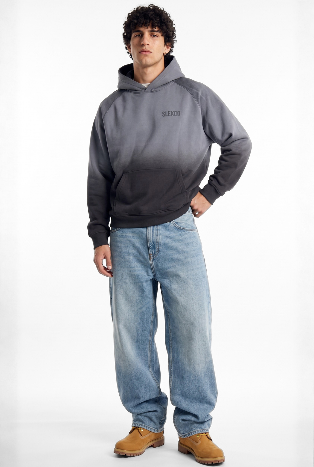 Unisex Faded Washed Oversize Hoodie Dark Gray Edition