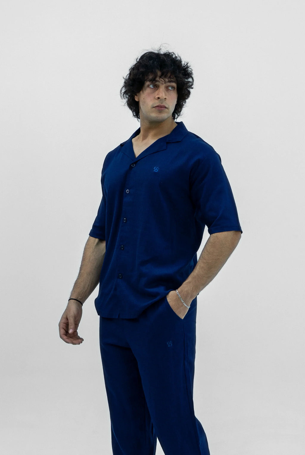Men S25 Linen Shirt & Pants Set