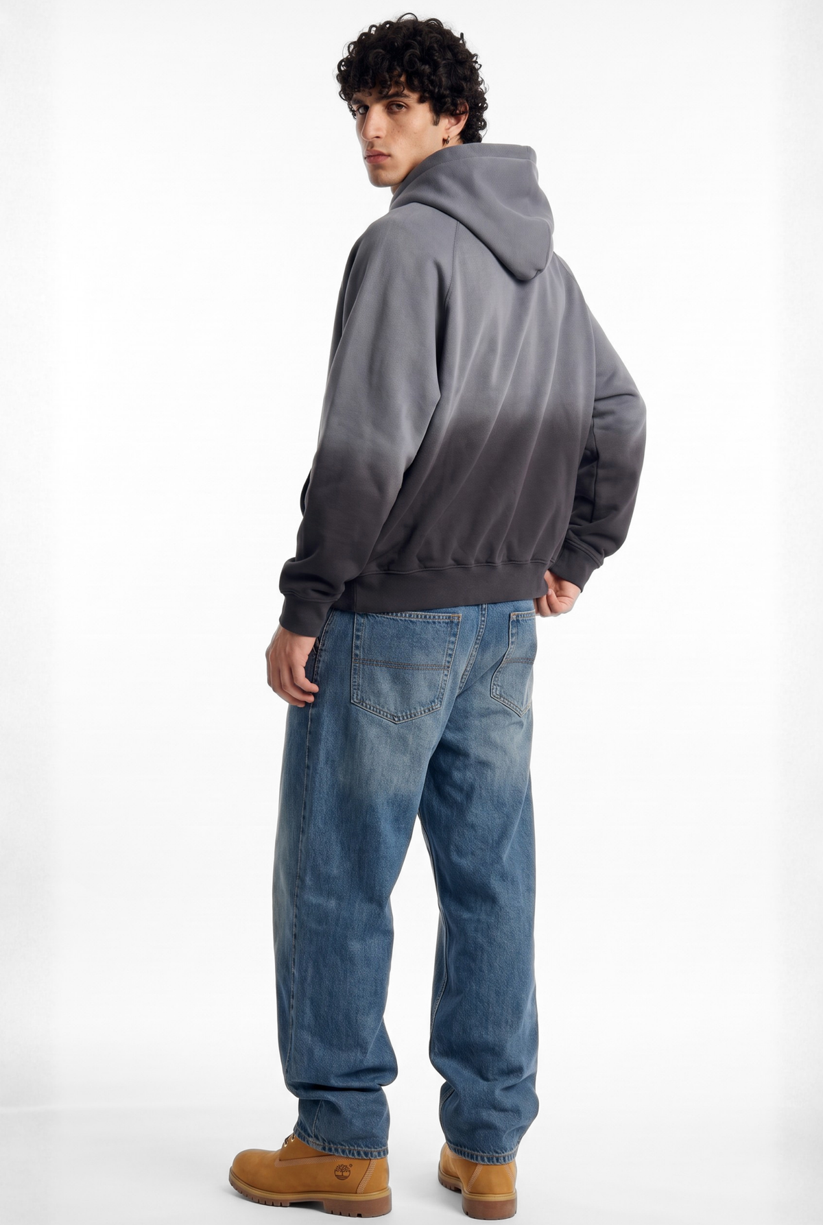 Unisex Faded Washed Oversize Hoodie Dark Gray Edition
