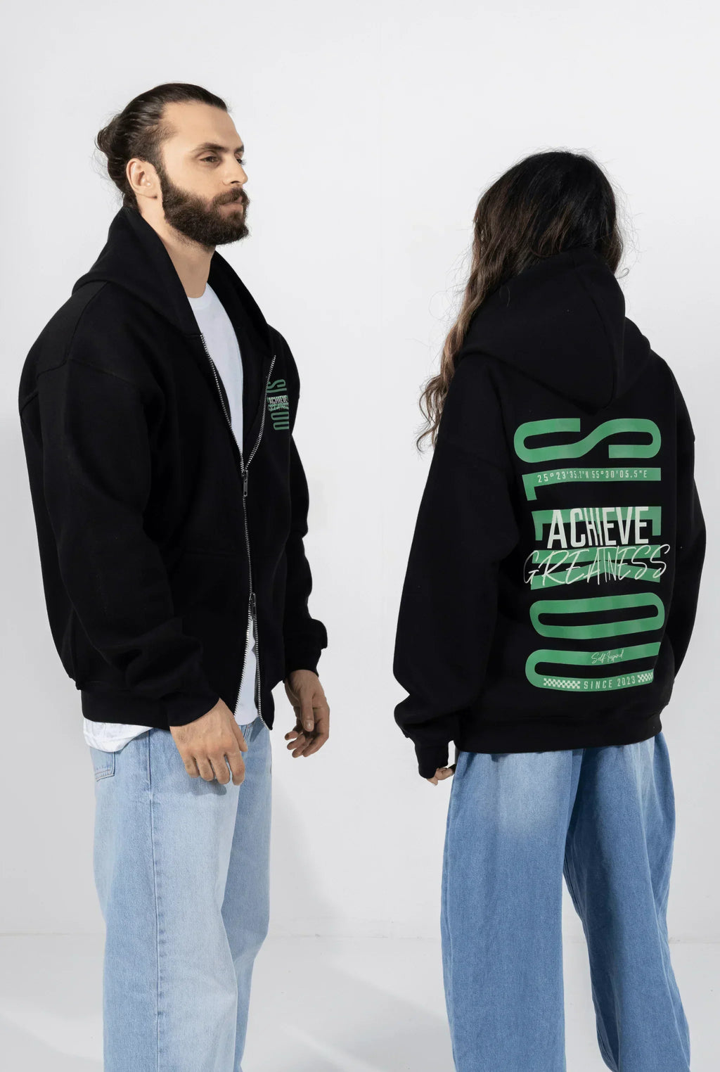 Unisex Achievers Oversize Zipper Hoodie