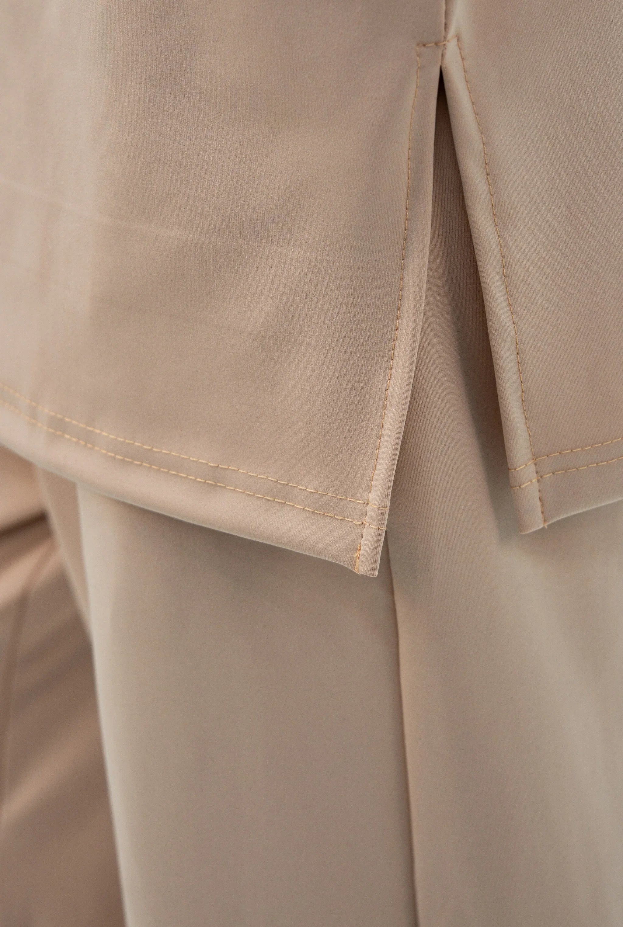 Unisex Pink Beige Oversize Relaxed Fit T-shirt & Baggy Pants Set