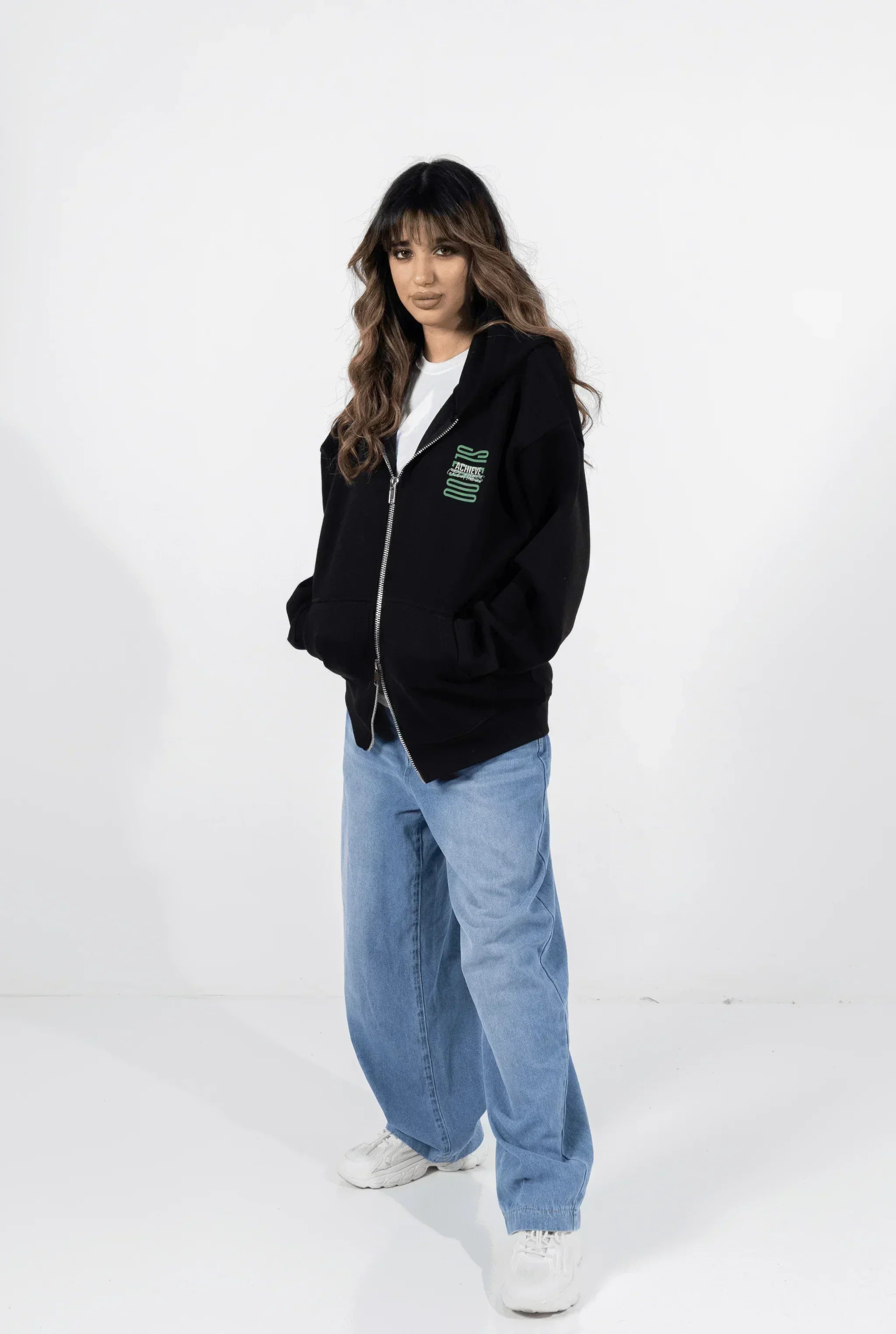 Unisex Achievers Oversize Zipper Hoodie