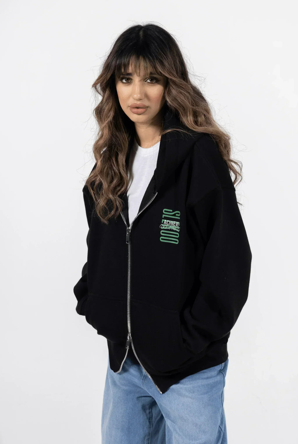 Unisex Achievers Oversize Zipper Hoodie
