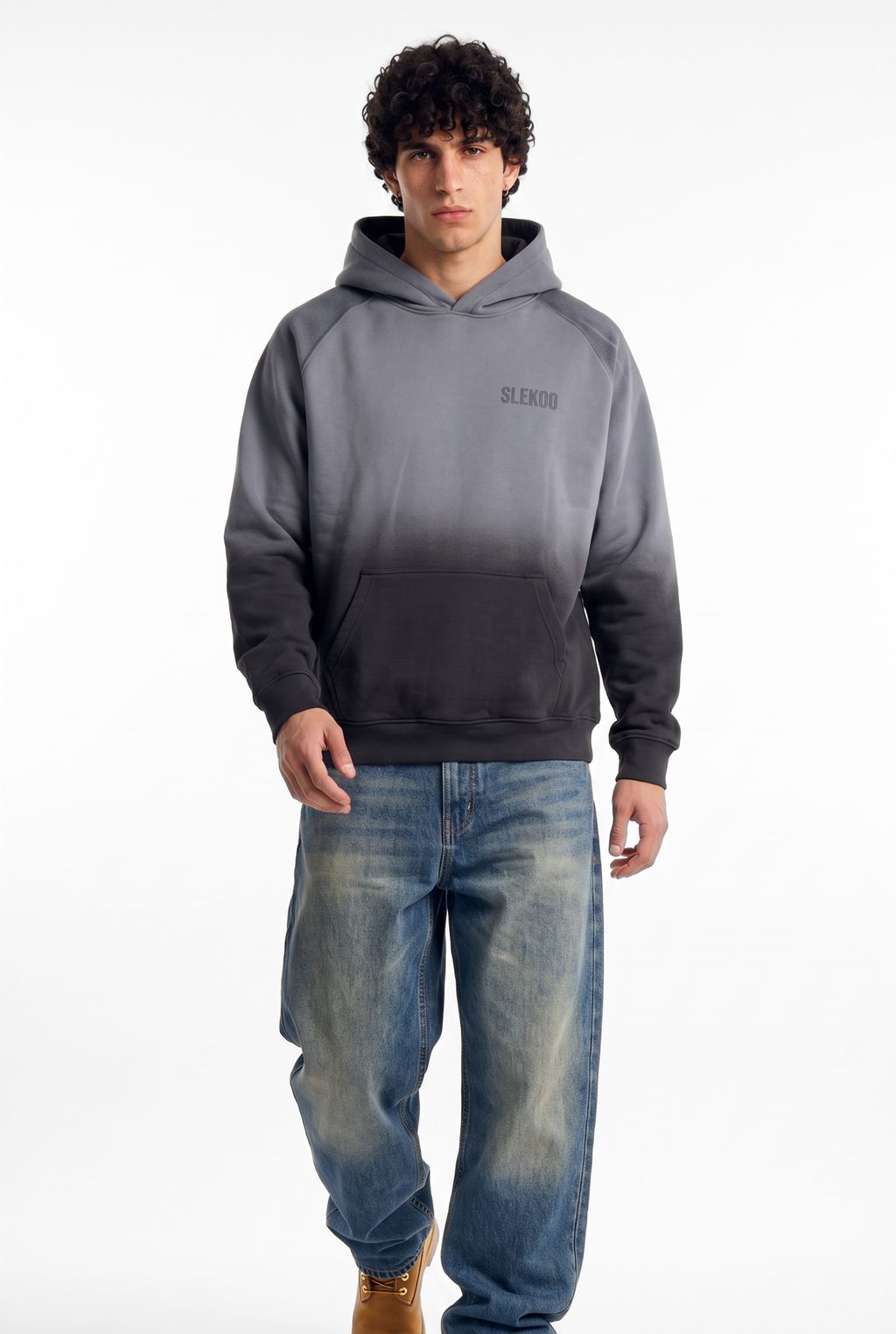 Unisex Faded Washed Oversize Hoodie Dark Gray Edition