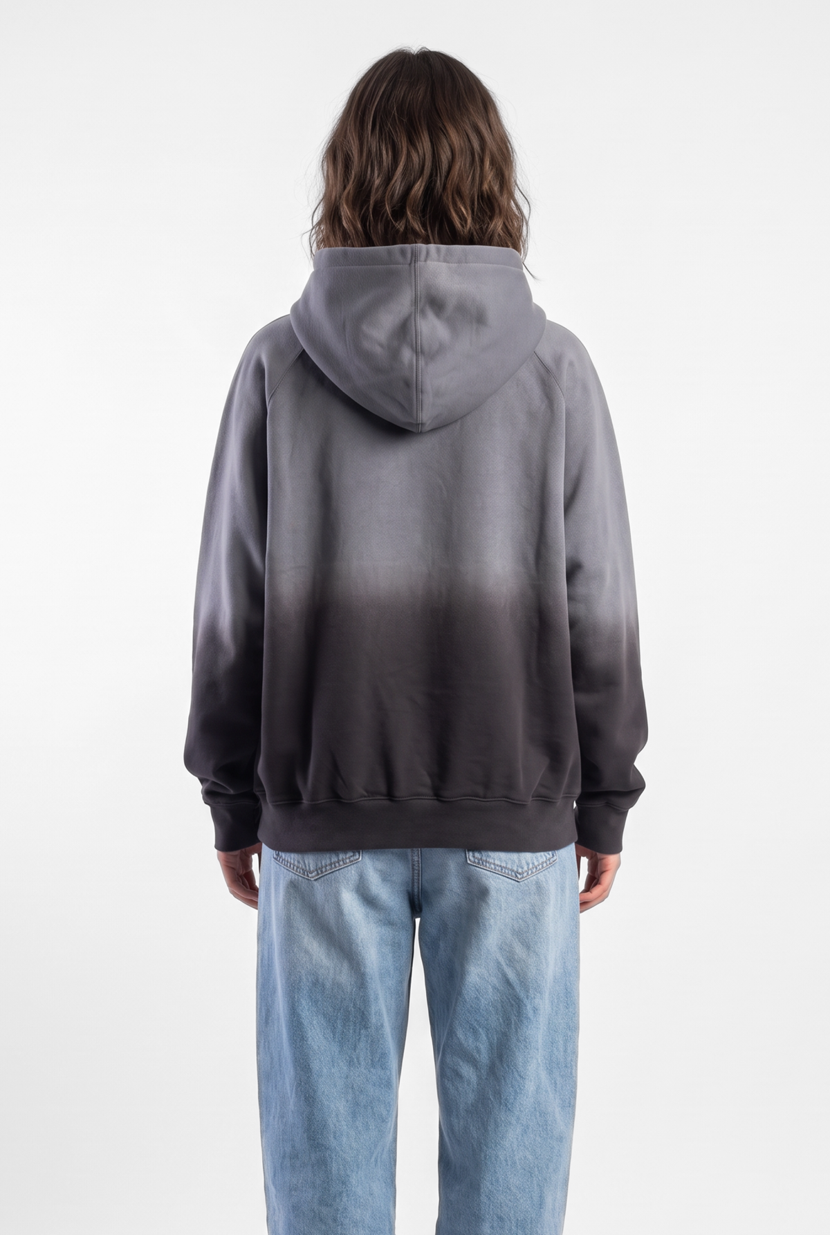 Unisex Faded Washed Oversize Hoodie Dark Gray Edition
