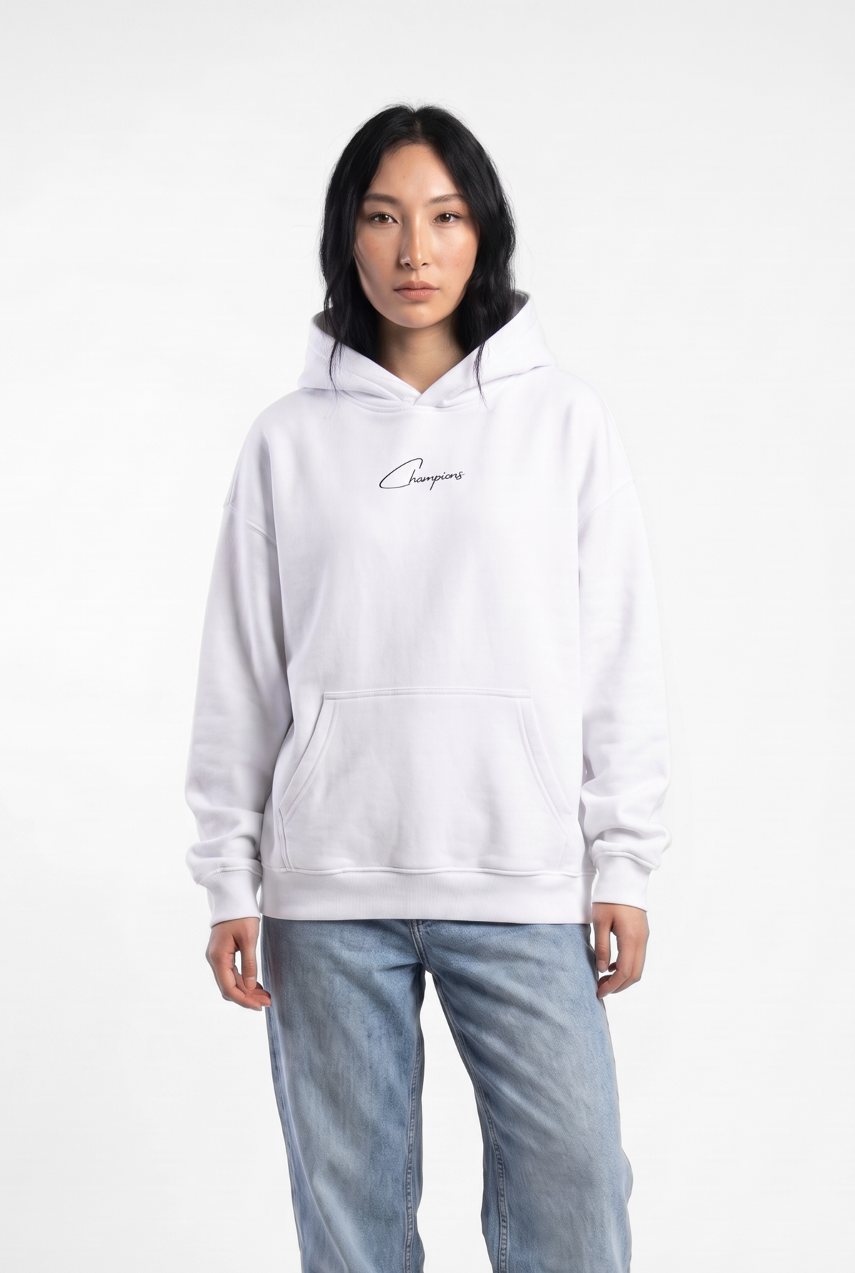 Champions White Unisex Oversize Hoodie
