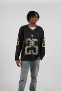 Unisex Camo Long Sleeve Oversize Jersey Black Edition
